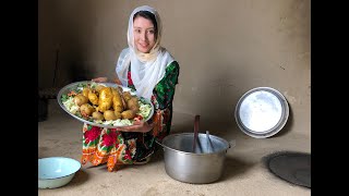 Cooking whole Chicken and Soup | Daily village life on snowy and cold winter