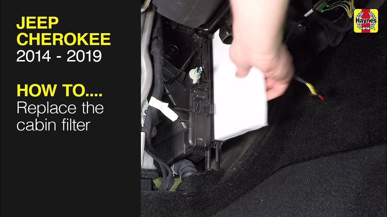 How to Replace the cabin filter on the Jeep Cherokee 2014 to 2019 YouTube