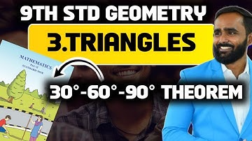 9TH STD GEOMETERY|3.TRIANGLES|30-60-90 DEGREE THEOREM|PRADEEP GIRI SIR