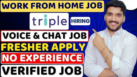 Triple Work From Home Jobs 2025 | Online Jobs At Home | Remote Jobs For Freshers | Verified WFH Jobs