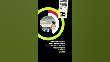 Thumbnail of Disco Live Lancio del weekend: MARCO MENGONI feat. RKOMI + SAYF con "STO BENE AL MARE"  #radio