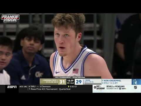 Duke Crushes Georgia Tech, Knueppel Leads With 18 Points
