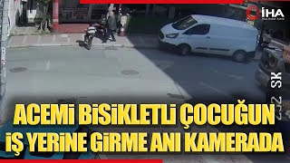 Bisiklet Kullanmayı Öğrenen Çocuk İşyeri Camına Böyle Daldı