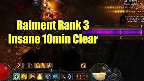 Raiment Rank 3 - Insane 10min Clear! (Season 23 Monk)