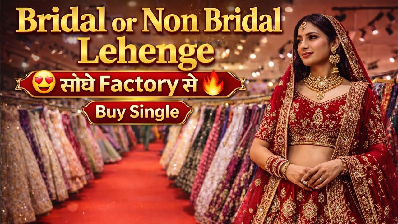 70% तक पैसा बचाओ 🔥 Big Sale 🔥 Bridal or Non Bridal लहंगे सीधे Factory से / Lehenga shopping