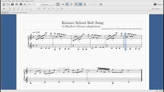 Korean School Class Bell Piano Transcription