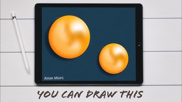 You can draw this Golden Ball in Autodesk Sketchbook | Digital Painting