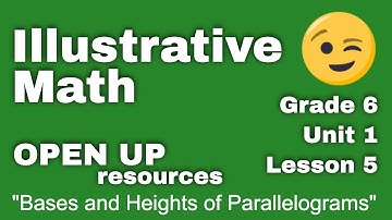 😉 6th Grade, Unit 1, Lesson 5 "Bases and Heights of Parallelograms" Revised Open Up Resources
