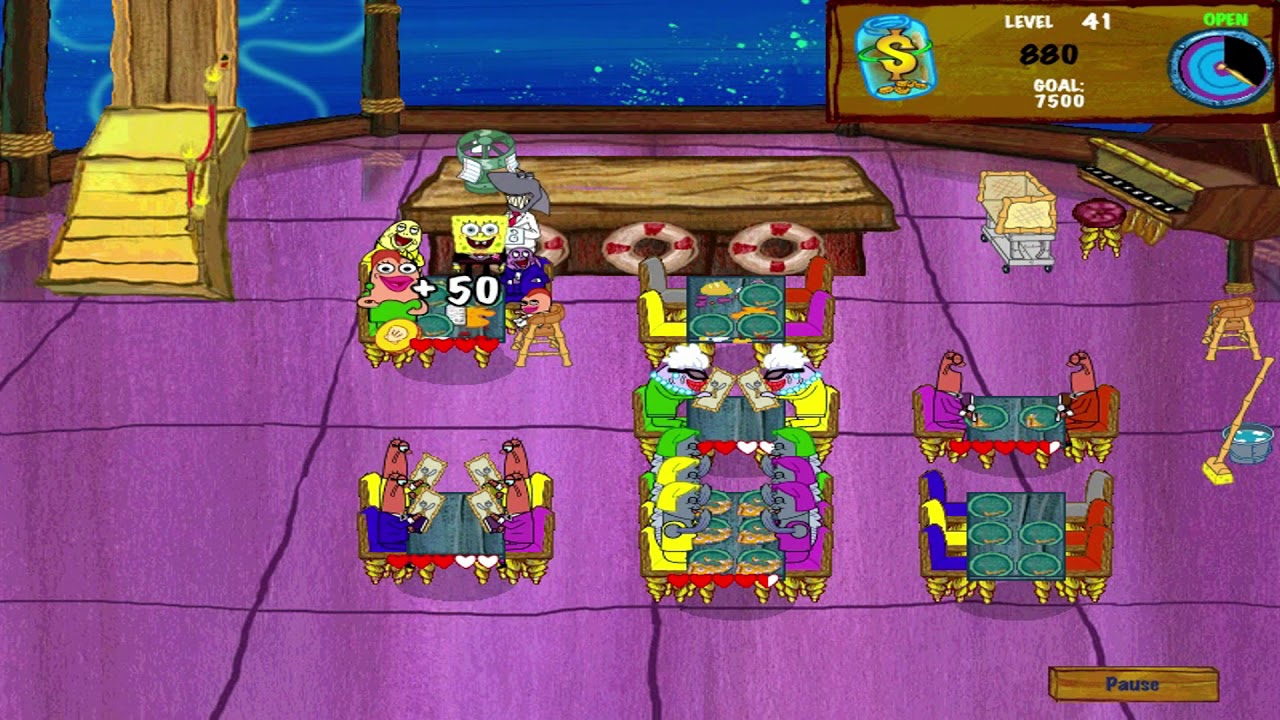 SpongeBob Diner Dash 2: Two Times the Trouble - Level #41 - Four Orders