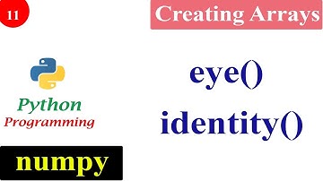 NumPy Eye Function | Creating NumPy Arrays | Python Tutorials | Identity Function
