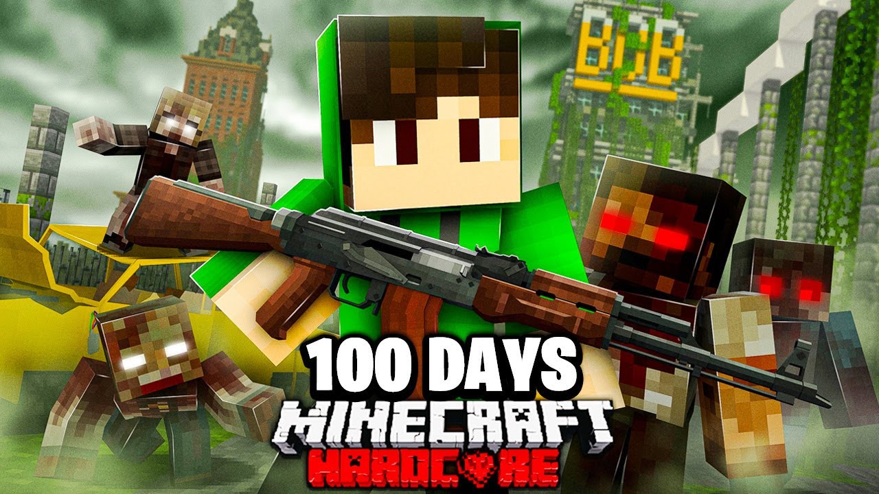 I Survived 100 Days in a ZOMBIE APOCALYPSE in Hardcore Minecraft! - YouTube