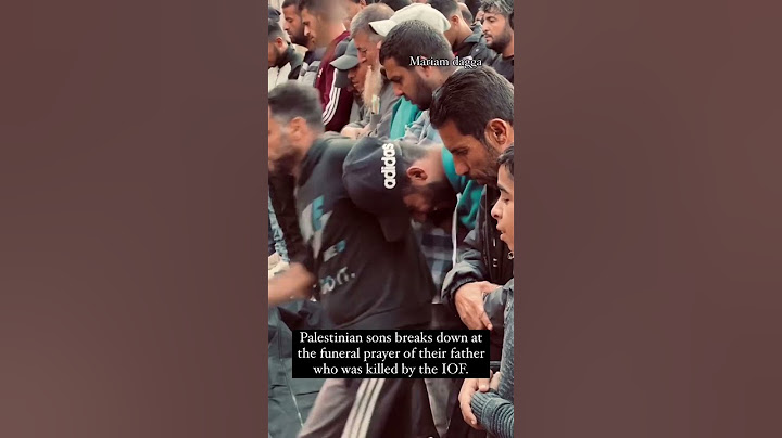 Palestinian sons break down at the funeral prayer of their father #gaza #palestine #shorts