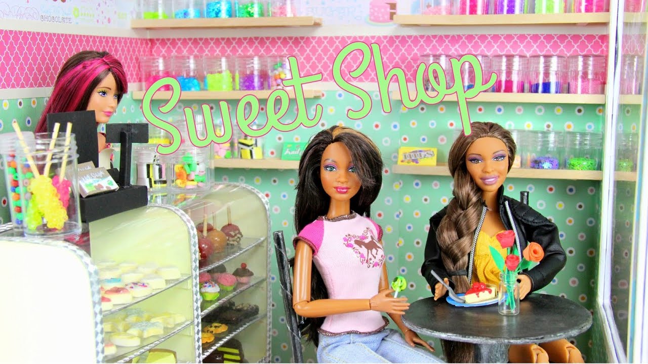 How to Make a Doll Sweet Shop  Doll Crafts  YouTube