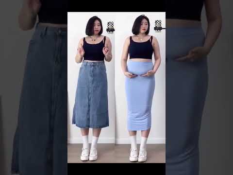 how to wear a denim skirt #shorts - how to wear a denim skirt #shorts