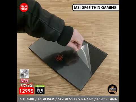 MSI GF65 THIN 10UE CORE i7-10750H RTX 3060 144HZ GAMING LAPTOP ASMR UNBOXING