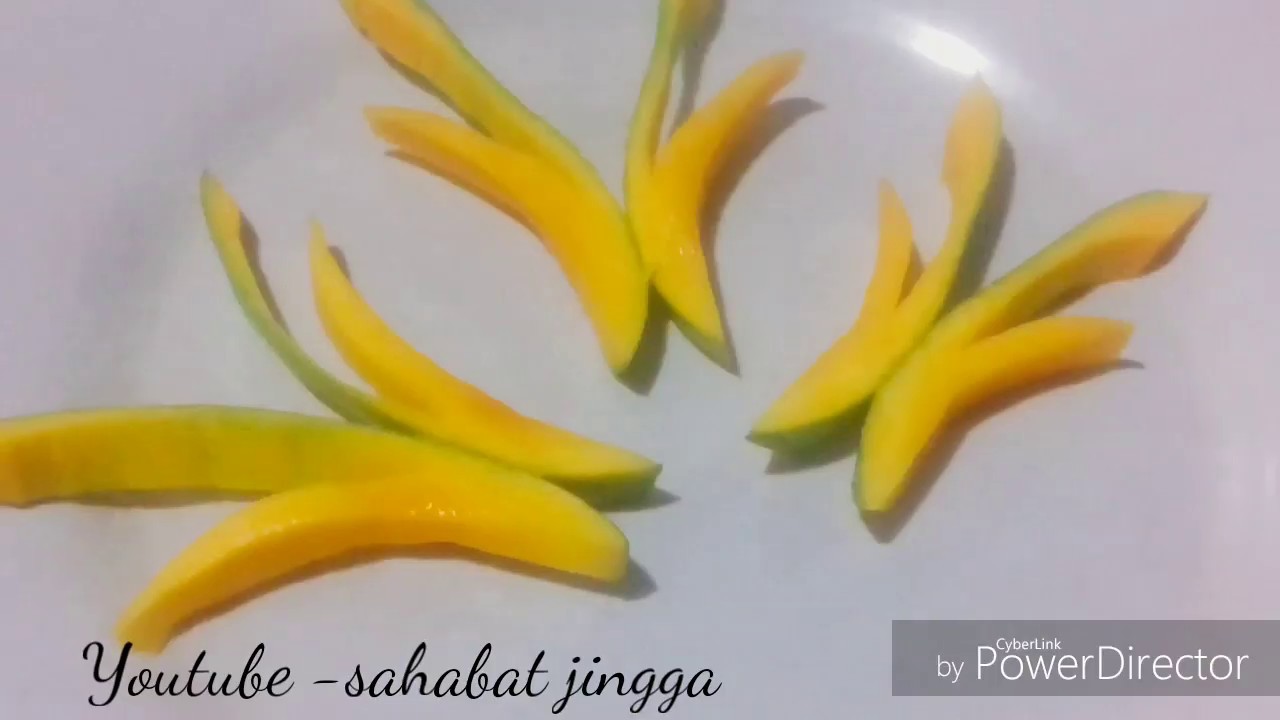 kreasi kupu- kupu dari buah mangga |Garnish | Decoration