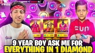 My 9 Year Brother Ask Me For Everything In 1 Diamond 💎 All Rare Emotes - Garena Free Fire screenshot 4
