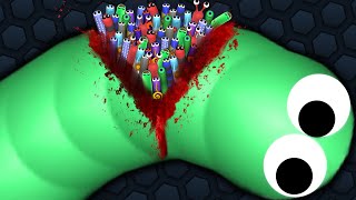 Slither.io HACKER SNAKE vs TINY SNAKES Epic Slitherio Gameplay