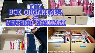 DIY BOX ORGANIZER & METHOD KONMARI #merapihkanisilemari