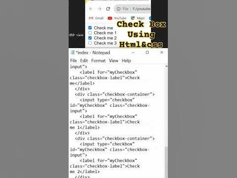 How to make checkbox by using html and css | html&css | checkbox | # ...