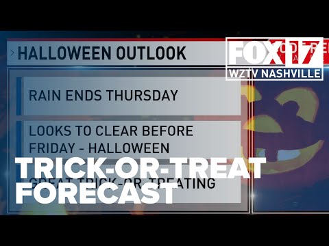 توقعات الهالوين في وسط تينيسي لا تجلب أي حيل حيث تتوقف الأمطار بحلول يوم الجمعة