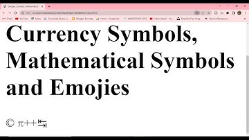 HTML Tutorial in Hindi [46] - How to Insert Currency Symbol , Mathematical Symbol and Emoji in HTML