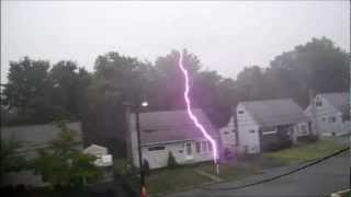 lightning strike by the house by MattHoff4Designs