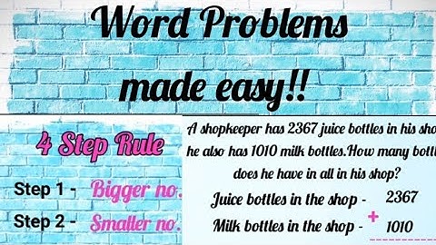 How to teach Word-Problems to primary graders/Story sums in 4 easy steps/Tutorial on word problems