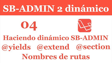 04 - Haciendo dinámico el template SB ADMIN 2 con @yield @section @extends y nombres de rutas