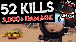 OVER 3,000 DAMAGE DEALT - 52 KILL SQUAD GAME - PUBG Mobile