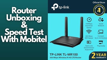 TP Link MR 100 | 4G Router Unboxing | Speed Test VS  Huawei B311AS-853