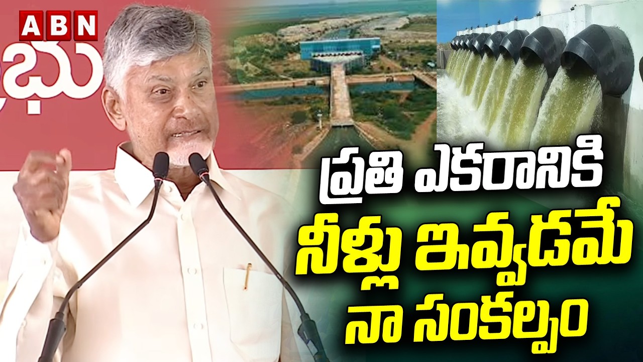 ప్రతి ఎకరానికి నీళ్లు ఇవ్వడమే నా సంకల్పం | CM Chandrababu about Handriva Project | ABN