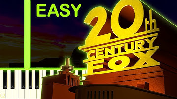 20th CENTURY FOX INTRO THEME - EASY Piano Tutorial