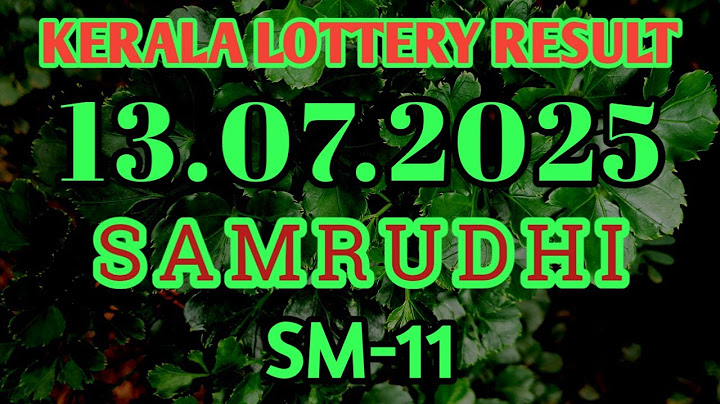 13.07.2025 SAMRUDHI SM-11 KERALA LOTTERY RESULT