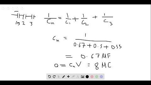 (1I) Given three capacitors, C_1=2.0 μF, C_2=1.5 μF, and C_3=3.0 μ…