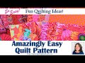 Easy Quilt Pattern_ Star Quilt Pattern_Fat Quarter Quilting Pattern_Layer Cake Quilt Tutorial