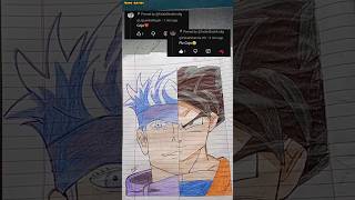 ✨ Subscriber Demand Complete | Satoru Gojo Half Face Drawing 🎨 #shorts #anime #jijutsukaisen #gojo