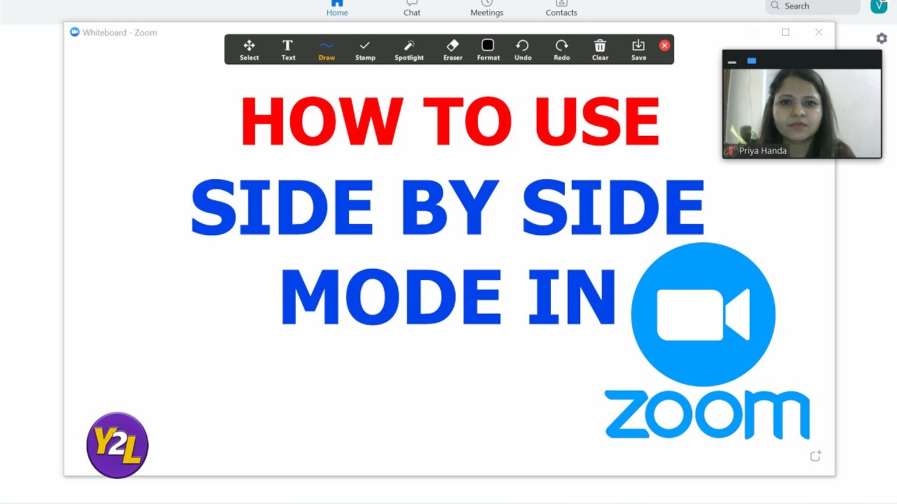 zoom presentation and video side by side