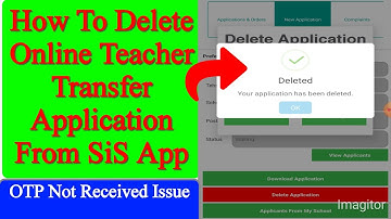 How To Delete Teacher Transfer Application From SiS App | How To Delete E Transfer Application