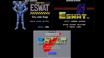 ESWAT (Platform Comparison) Sega Genesis vs Sega Master System vs Arcade