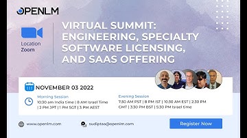 Virtual Summit: Engineering, Specialty Software Licensing, and SaaS offering