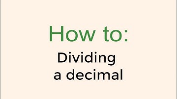 How to do divide a decimal using short division.