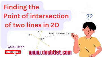 Finding the intersection point of two lines in 2D.