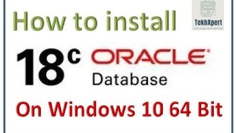 Oracle 18c XE Installation on Windows 10