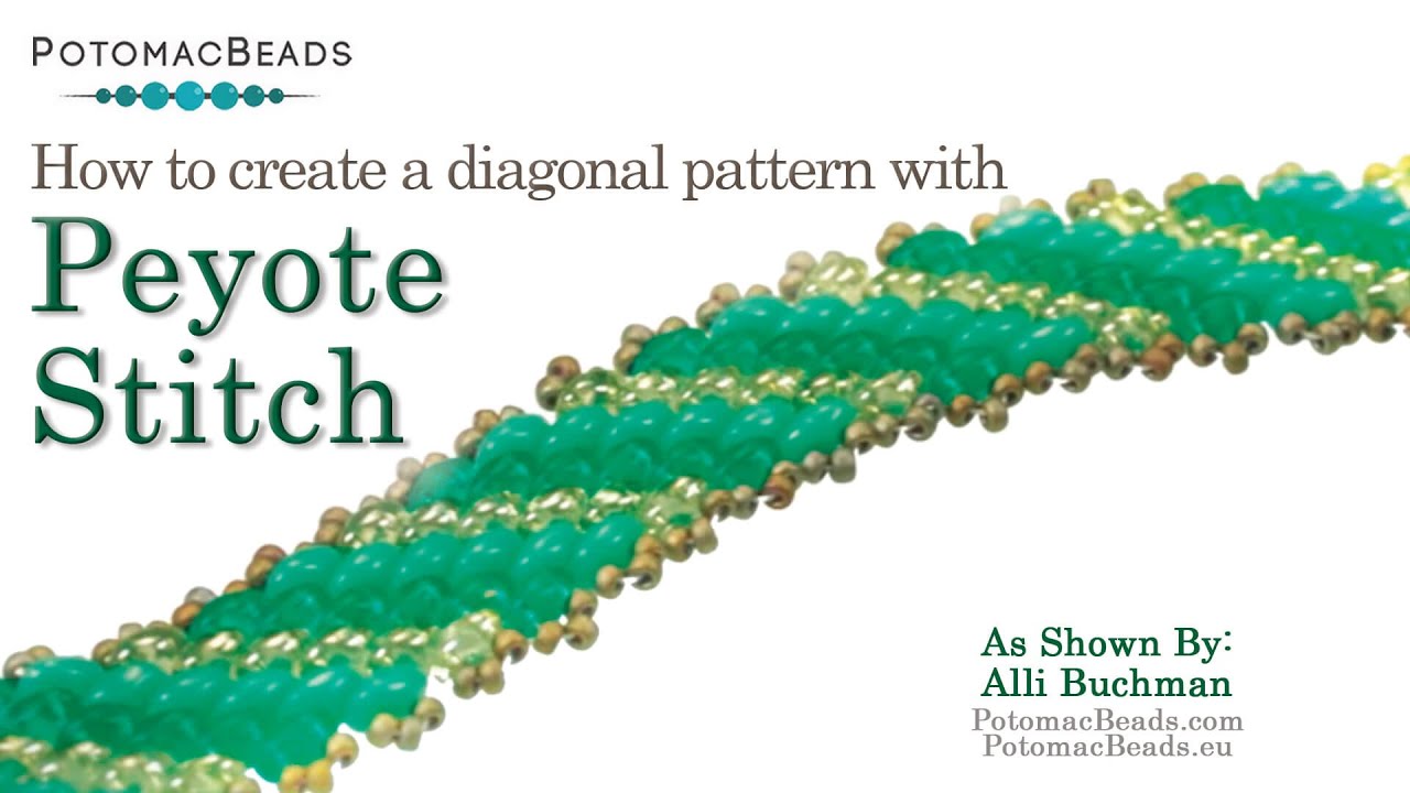 Diagonal Tile Bracelet- DIY Jewelry Making Tutorial by PotomacBeads 