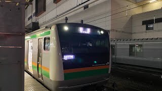 早朝のJR高崎駅在来線ホーム