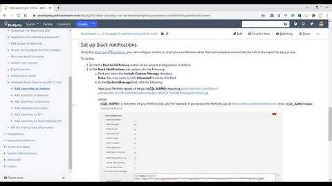 Perfecto Smart Reporting - How to add Jenkins notifications for reporting to your Slack channel