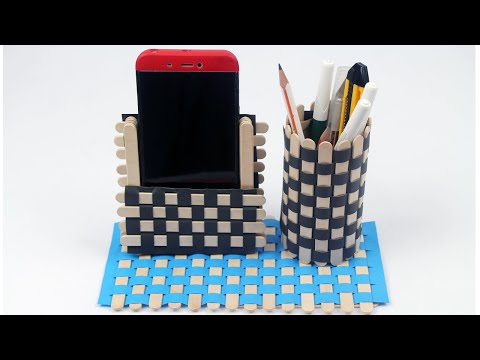 3d-pen-stand-&-mobile-phone-holder-with-ice-cream-sticks