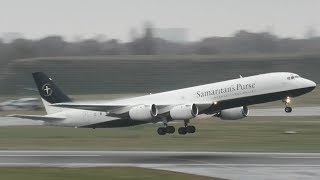 Samaritan's Purse Douglas DC-8 Take Off Birmingham Airport