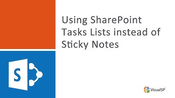 Using SharePoint Tasks Lists instead of Sticky Notes
